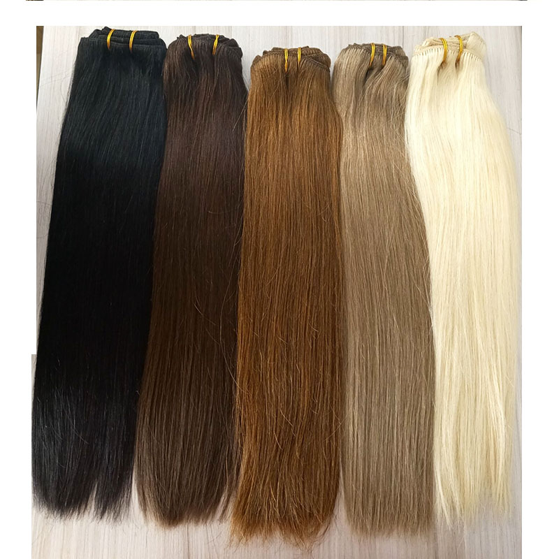  Clip in hair 120 gram straight brown black blonde color  remy hair eatensions YL307